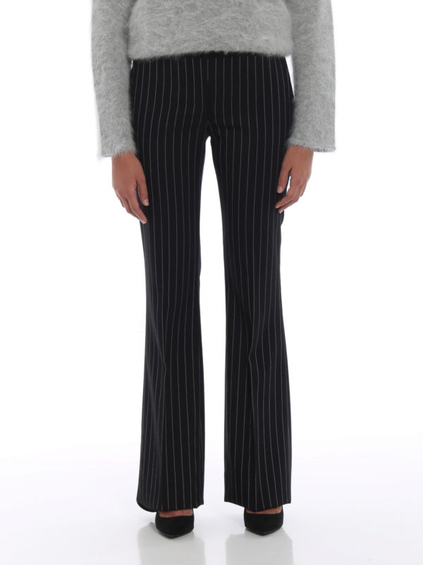 Flare Pants Pinstripe Bootcut Pants Mens Formal Pants Pinstripe