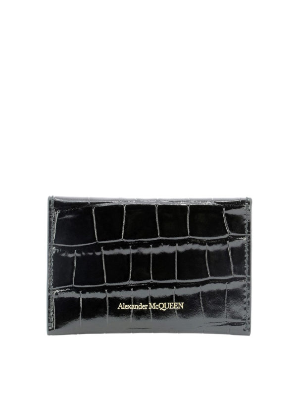 iKRIX ALEXANDER MCQUEEN: wallets & purses - Skull flap detailed card holder