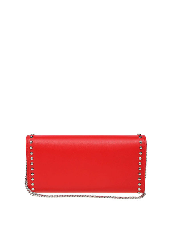 iKRIX ALEXANDER MCQUEEN: wallets & purses - Skull studded red leather chain wallet