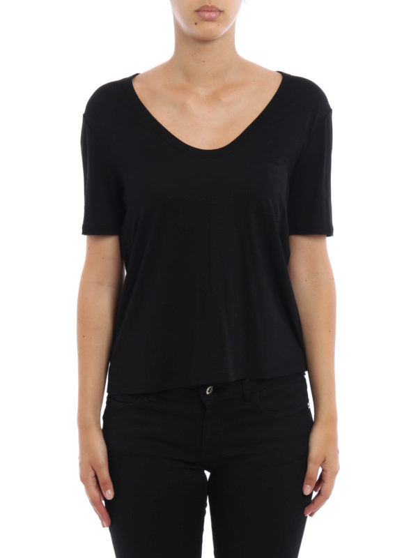 iKRIX ALEXANDER WANG: t-shirts - Viscose T-shirt with breast pocket