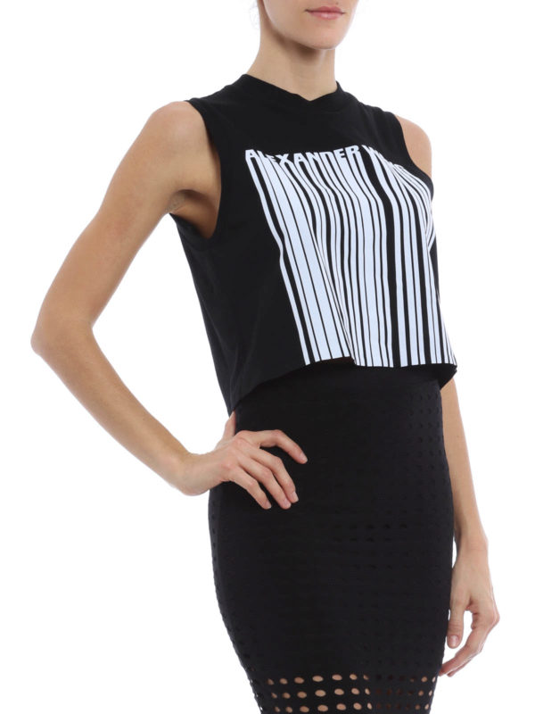 Alexander Wang Barcode crop top - Black - Women | 109723R16921