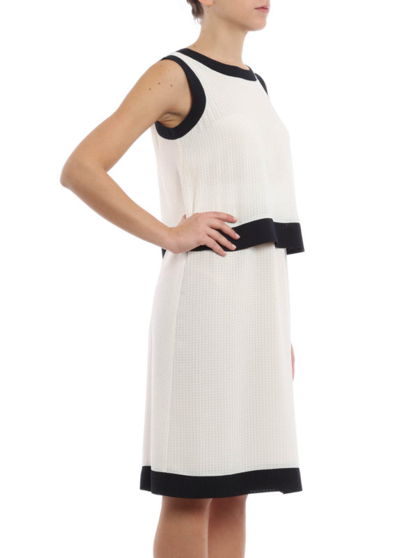 iKRIX Armani Jeans: short dresses - Square pattern chiffon dress