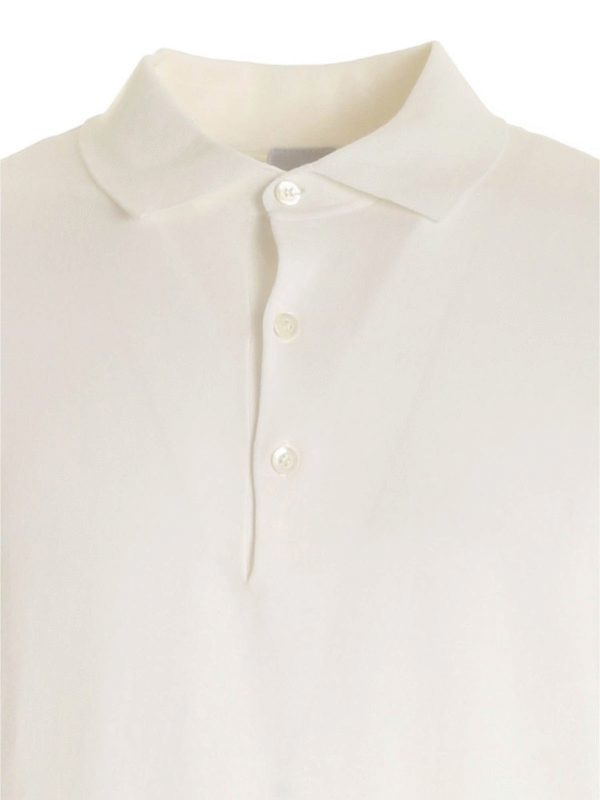 iKRIX ASPESI: polo shirts - Three-button polo shirt in white