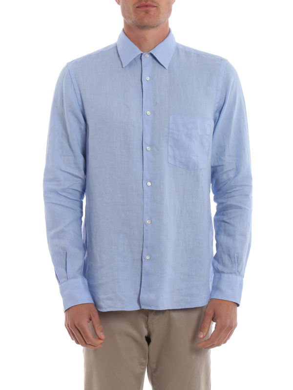iKRIX ASPESI: shirts - Linen shirt with patch pocket