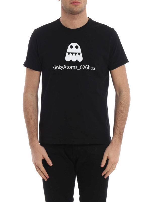 Aspesi Kinky Atoms Ghost cotton T-shirt Black FY11A33501241