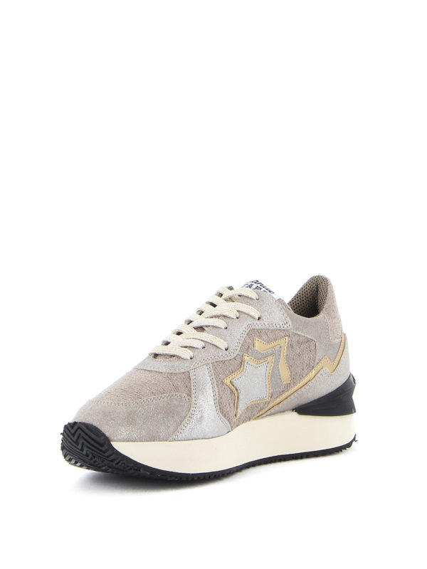 Atlantic Stars Andromeda laminated sneakers Beige ANDRFTOFLSNR