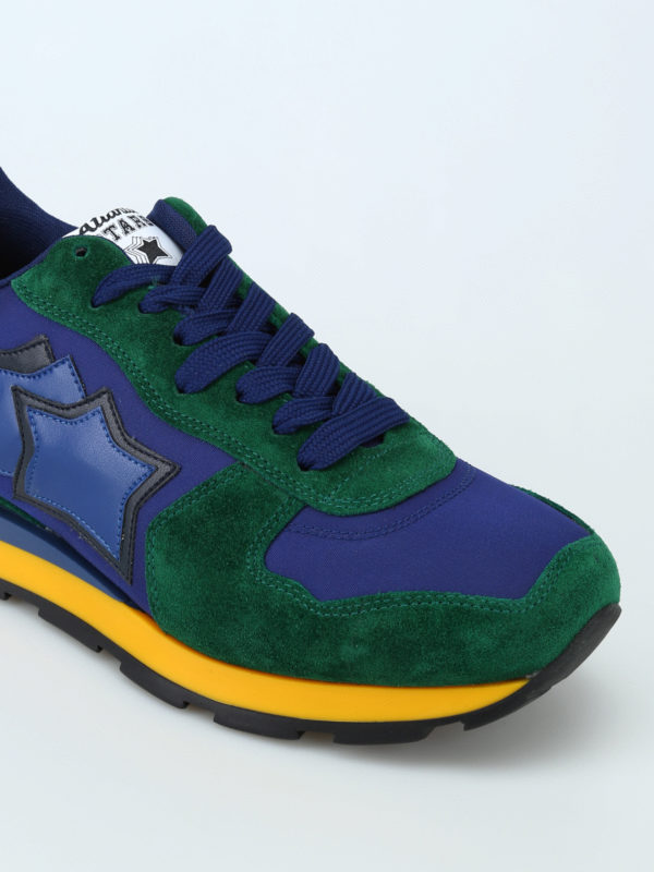 Atlantic Stars Antares green suede and fabric sneakers  display picture 1