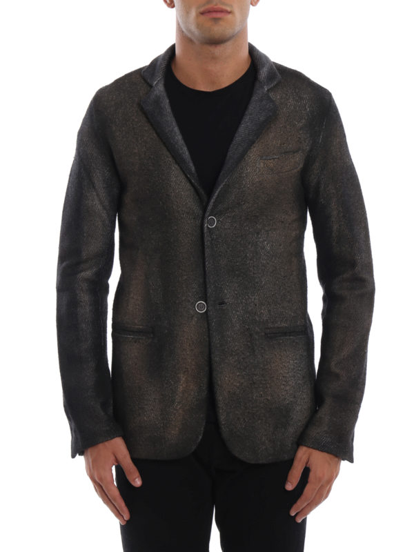 iKRIX AVANT-TOI: blazers - Suede effect gradient wool blend blazer