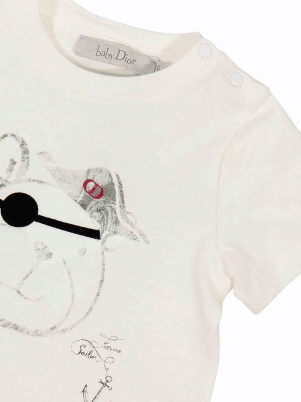 Baby Dior Cotton jersey T-shirt in white - White|0SBM43TEEG013