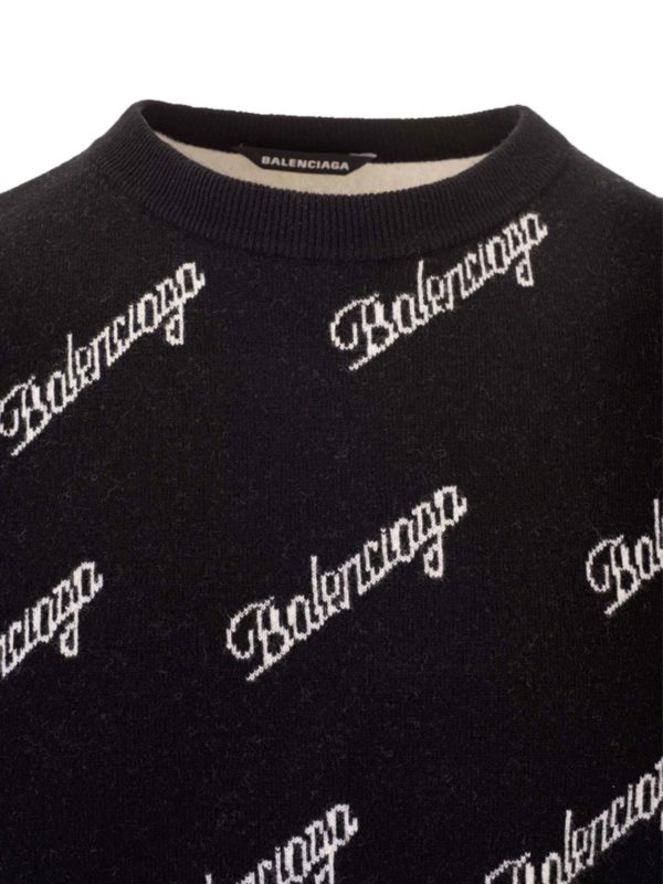 iKRIX BALENCIAGA: Strickpullover mit Rundhalsausschnitt - Pullover - Schwarz