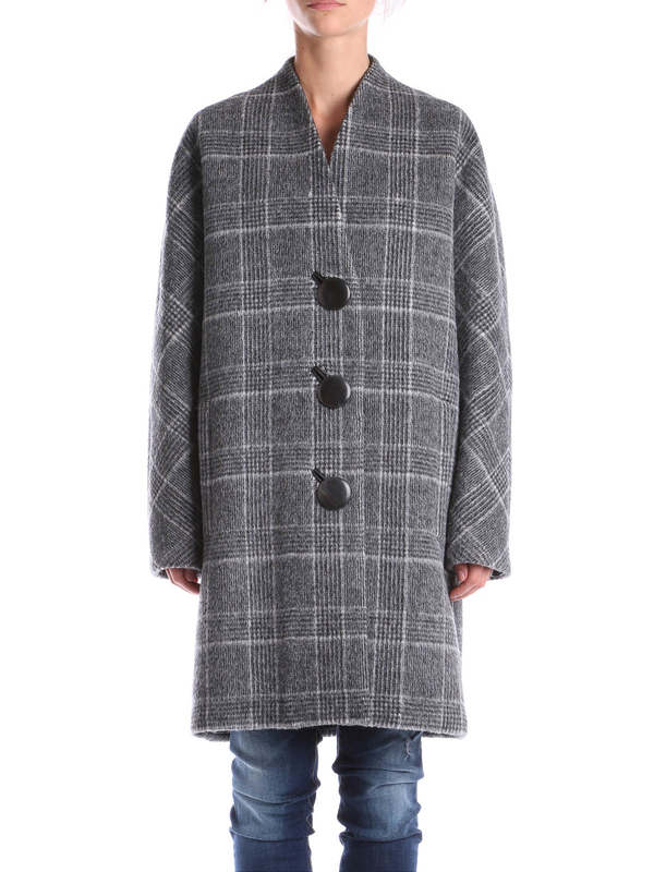 iKRIX BALENCIAGA: knee length coats - Prince of Wales coat