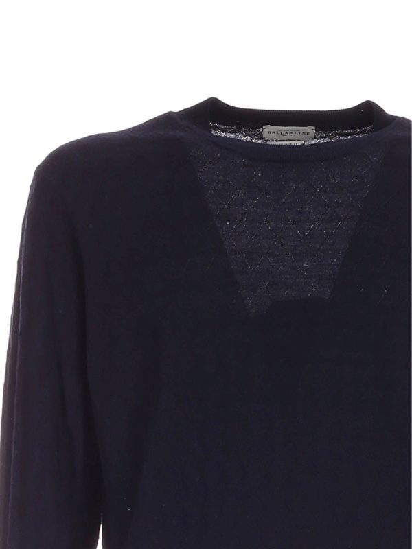 iKRIX BALLANTYNE: Strickpullover mit Rundhalsausschnitt - Rundhalspullover - Blau