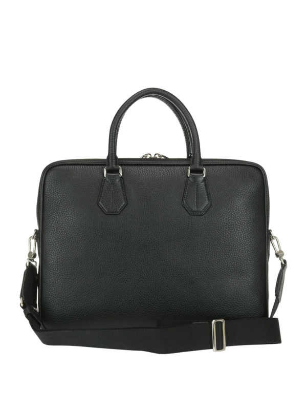 iKRIX BALLY: laptop bags & briefcases - Staz black grained leather briefcase
