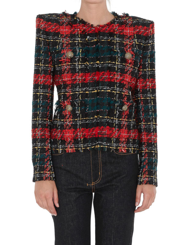 iKRIX Balmain: blazers - Double-breasted tweed jacket