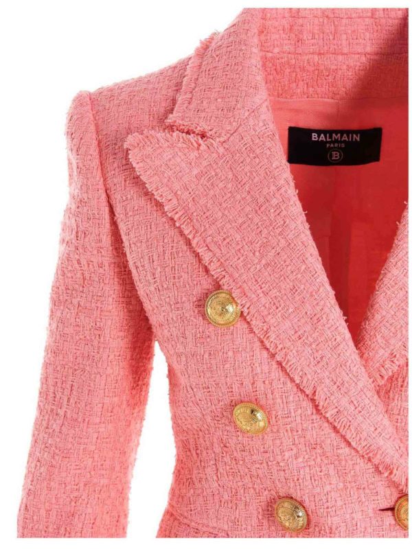 iKRIX Balmain: blazers - Golden buttons blazer in pink