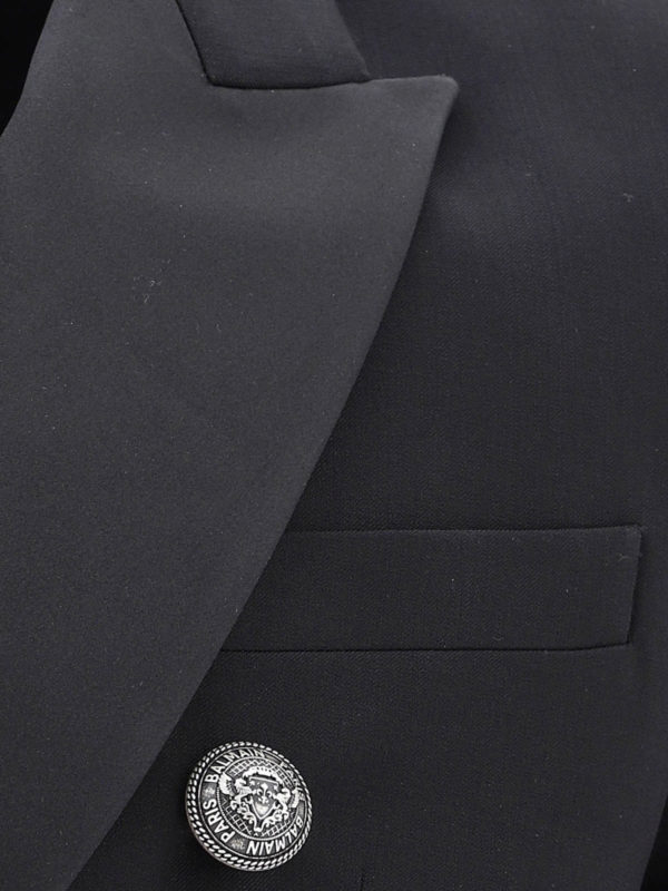 iKRIX Balmain: blazers - Silver button double-breasted blazer