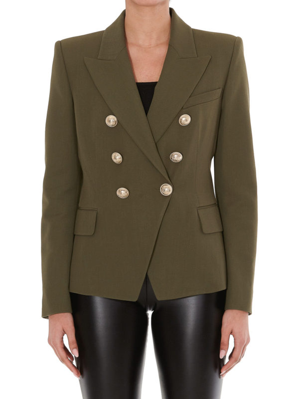 iKRIX Balmain: blazers - Wool blend double-breasted blazer