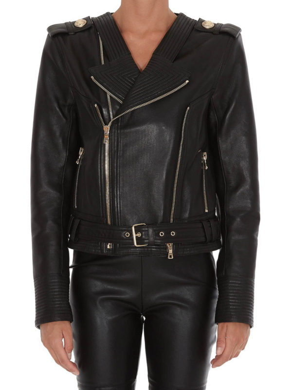 iKRIX Balmain: leather jacket - Leather biker jacket