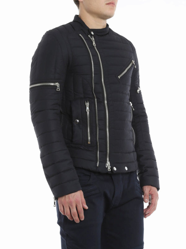 Kræft Kemi ris Padded jackets Balmain - Double zip down jacket - W5HT843B923BLACK176