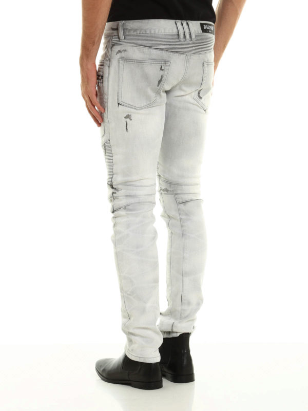 iKRIX Balmain: skinny jeans - Ripped biker jeans