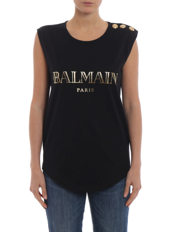 iKRIX Balmain: Tops y camisetas sin mangas - Top - Negro
