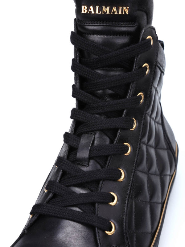 Balmain quilted discount leather sneakers