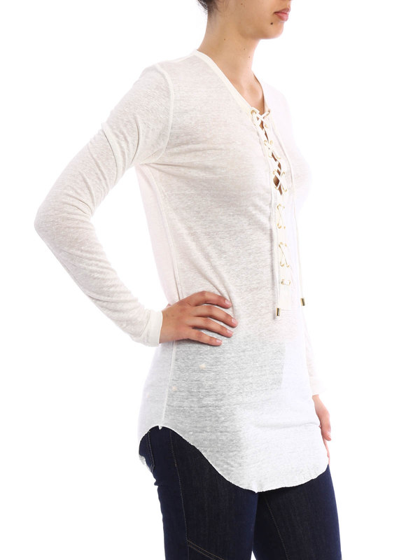 iKRIX Balmain: tuniche - Tunica in lino trasparente