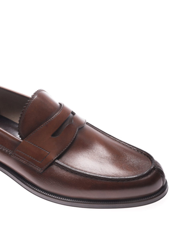iKRIX BARRETT: Loafers & Slippers - Lord brown leather loafers