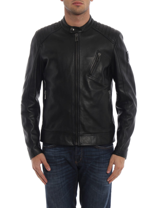 iKRIX BELSTAFF: leather jacket - Racer smooth leather jacket