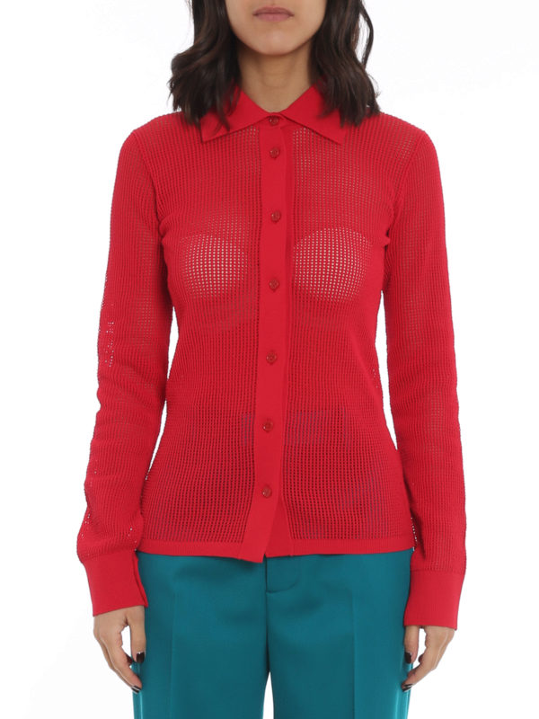 iKRIX BOTTEGA VENETA: cardigans - Technical cotton mesh cardigan