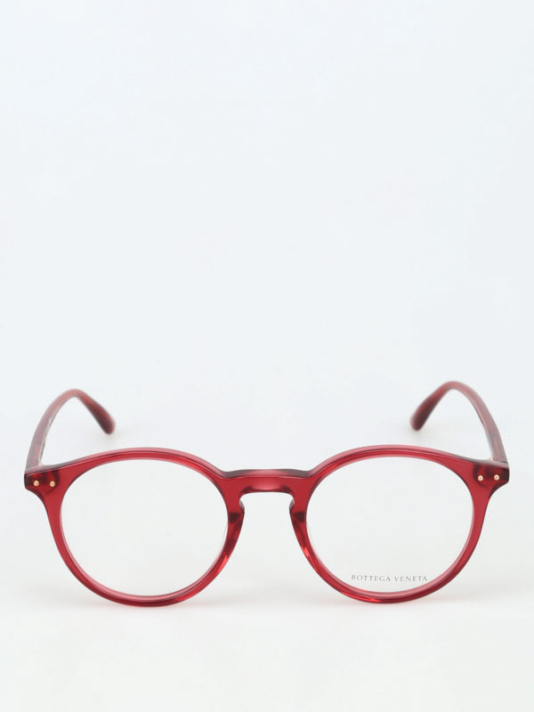 iKRIX BOTTEGA VENETA: Glasses - Red round eyeglasses