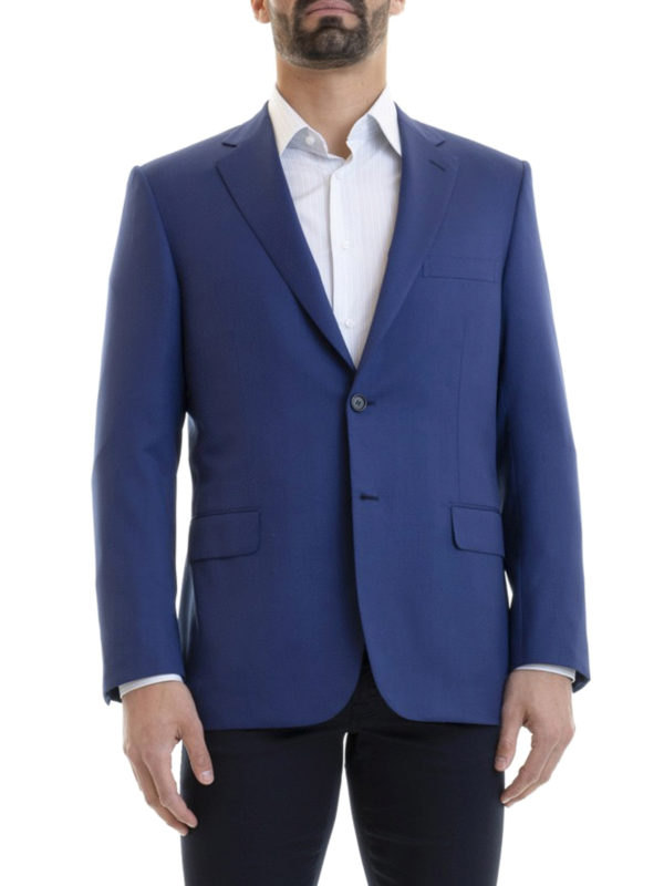 iKRIX BRIONI: blazers - Blue virgin wool blazer jacket