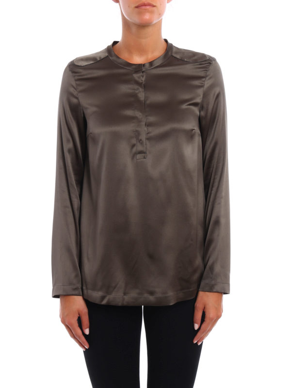 iKRIX BRUNELLO CUCINELLI: Blusen - Bluse - Dunkelgrün