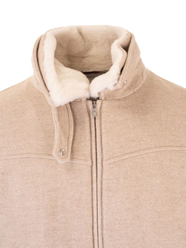 iKRIX BRUNELLO CUCINELLI: bombers - Short cashmere jacket in beige