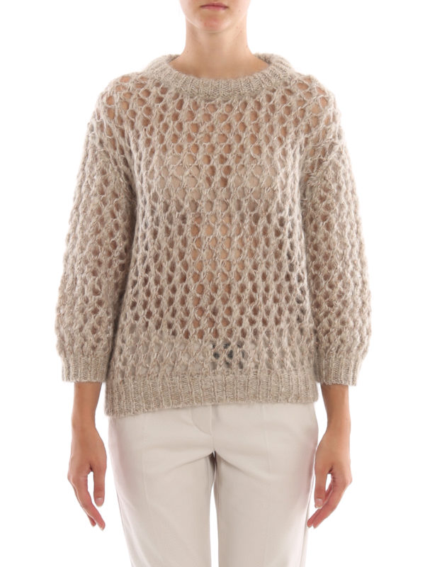 iKRIX BRUNELLO CUCINELLI: Strickpullover mit Rundhalsausschnitt - Rundhalspullover - Beige