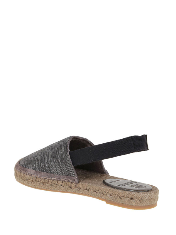 iKRIX BRUNELLO CUCINELLI: espadrilles - Slingback calfskin and raffia espadrilles