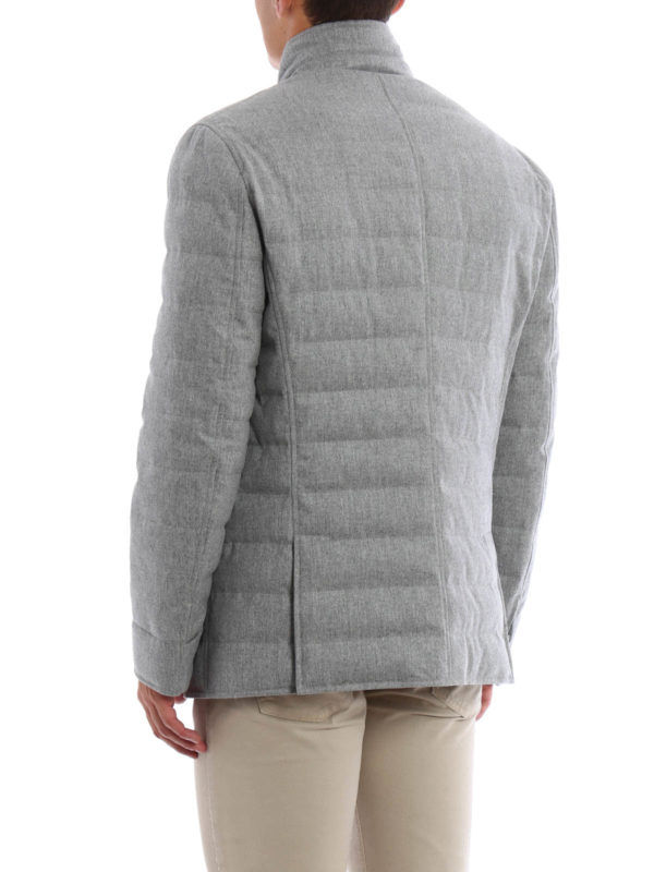 iKRIX BRUNELLO CUCINELLI: padded jackets - Melange flannel padded jacket