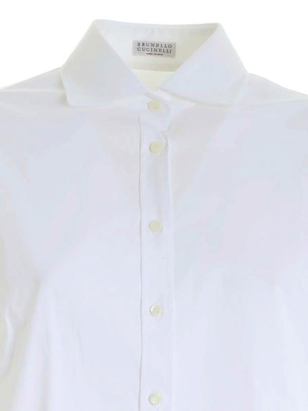 iKRIX BRUNELLO CUCINELLI: shirts - Mini beads on the cuffs shirt in white