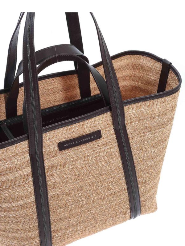 iKRIX BRUNELLO CUCINELLI: shoulder bags - Raffia bag in beige