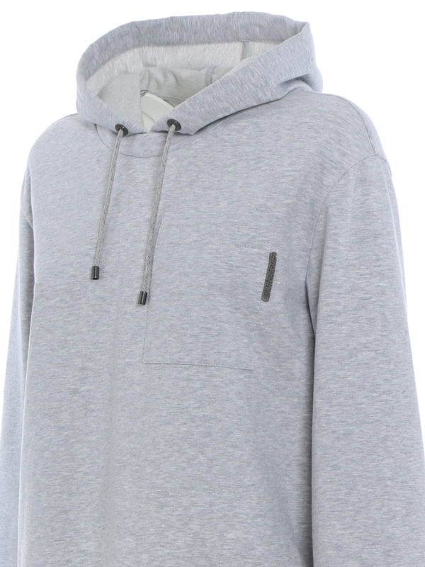 Hoodie with breast pocket sale