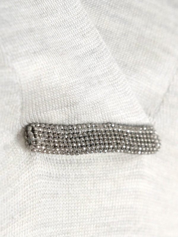 iKRIX BRUNELLO CUCINELLI: Strickpullover mit V-Ausschnitt - V-Pullover - Grau