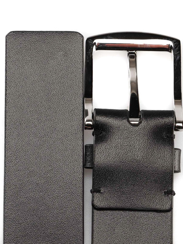 iKRIX BURBERRY: belts - Gray black leather belt