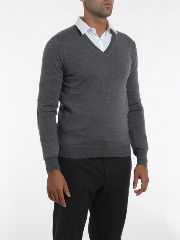 iKRIX Burberry Brit: v necks - Check elbow patches pullover