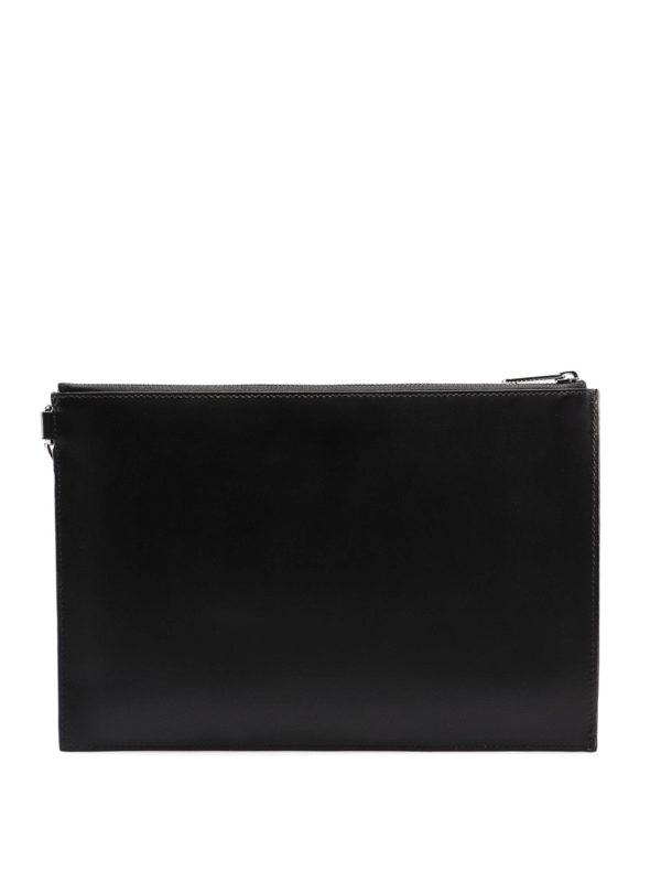 iKRIX BURBERRY: clutches - Edin contrasting logo leather pouch