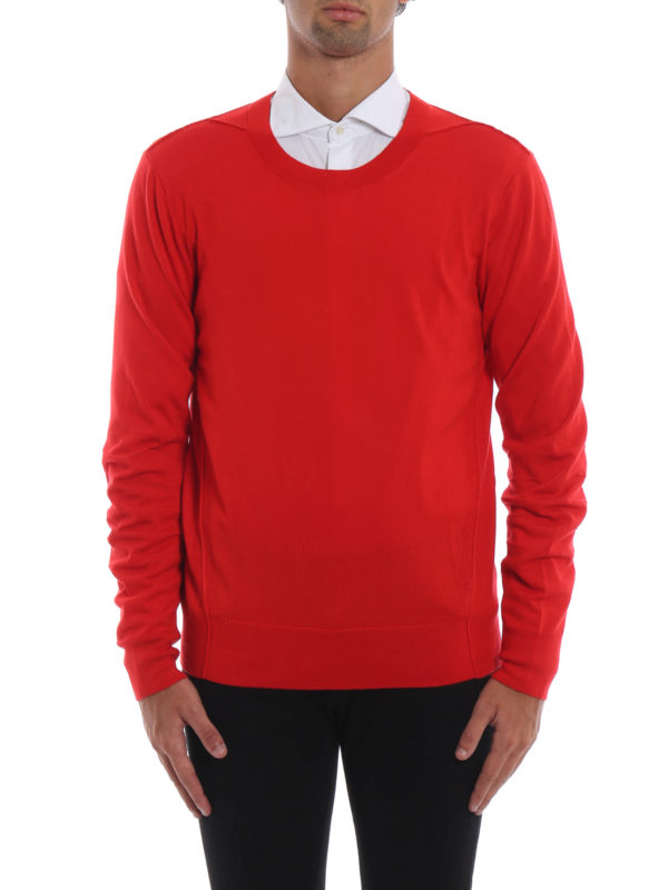 iKRIX BURBERRY: crew necks - Bright red Carter wool sweater