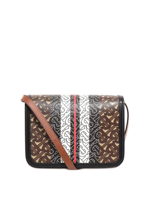 iKRIX BURBERRY: cross body bags - All-over TB monogram patterned e-canvas bag