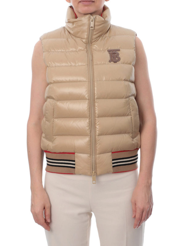 iKRIX BURBERRY: padded jackets - Iconic stripe padded vest