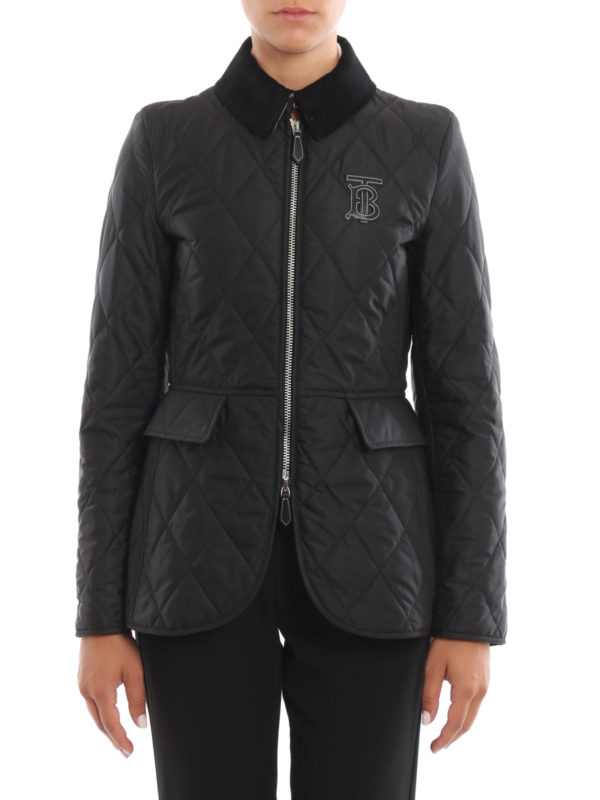 iKRIX BURBERRY: padded jackets - Monogram patch padded jacket