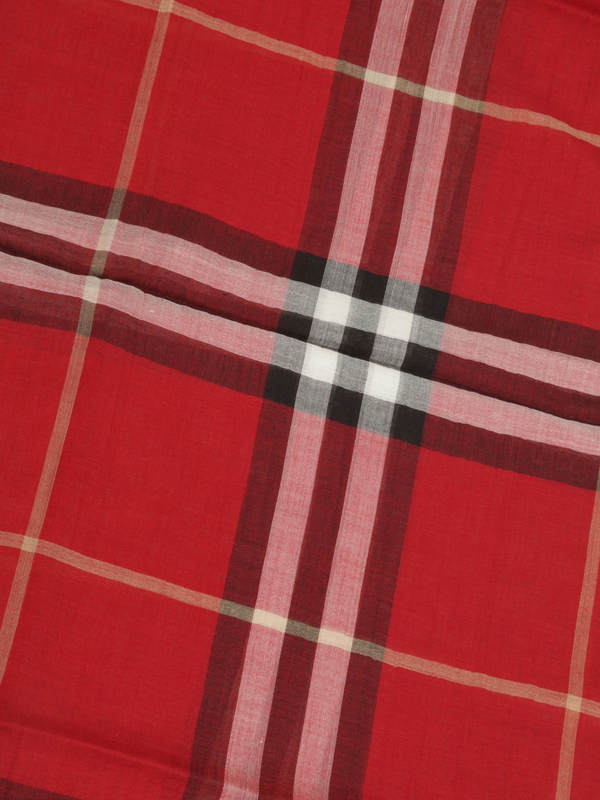 iKRIX BURBERRY: scarves - Check Wool Silk Scarf