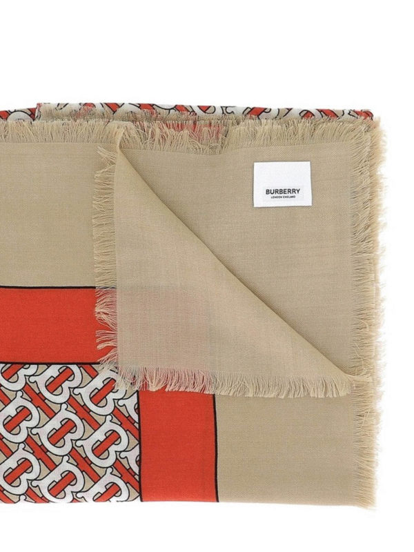 iKRIX BURBERRY: scarves - Monogram print cashmere scarf